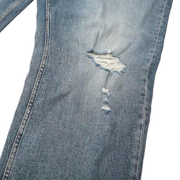 Silver 90s Boyfriend Jeans Hi Rise Straight Leg Blue Denim Distressed Selvedge N - Picture 9 of 13